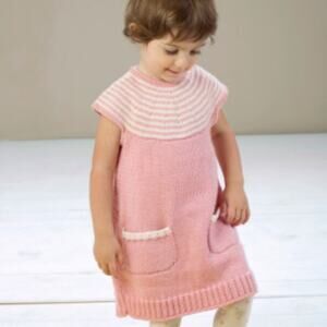Baby Boden Coral Knit Sweater Dress girls size 2/3 Y